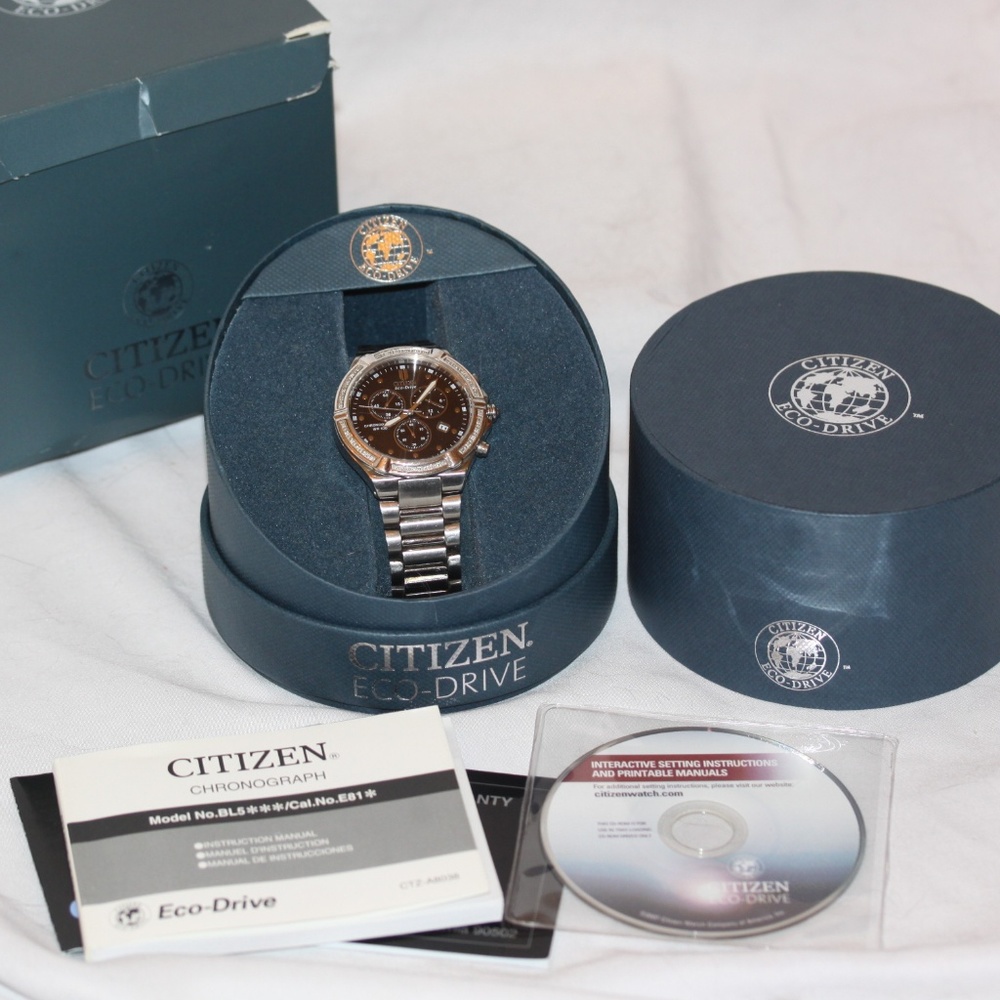 Citizen Eco Drive Perpetual Calendar Diamond Watch Gem